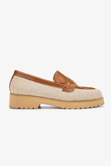  Valmenti Ewa Kadın Naturel / Taba Hakiki Deri Loafer Ayakkabı