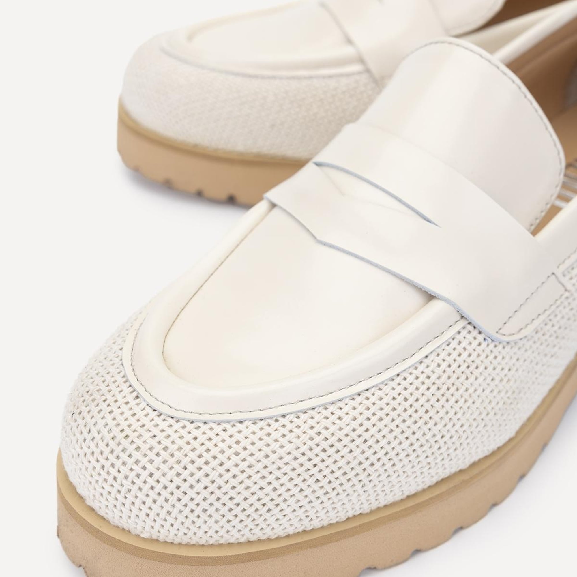 Valmenti Ewa Kadın Naturel/Bej Hakiki Deri Loafer Ayakkabı