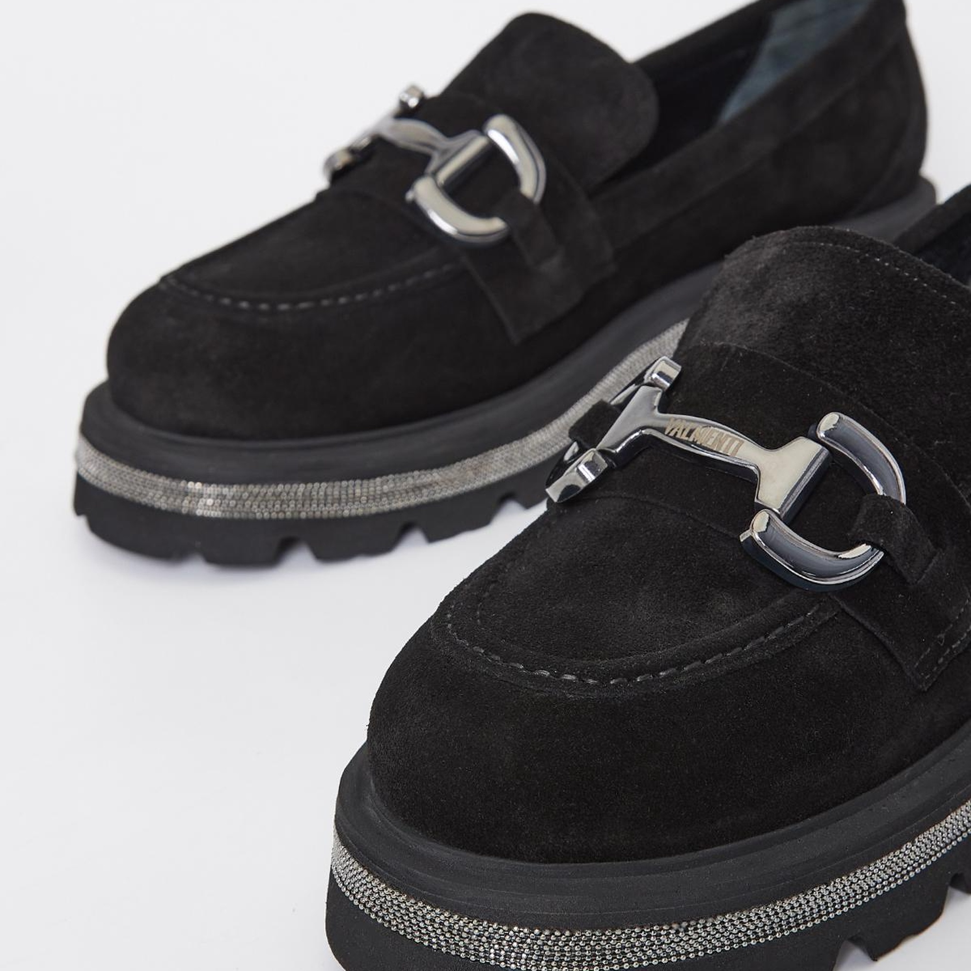 Valmenti Kadın Siyah Süet Hakiki Deri Loafer Ayakkabı