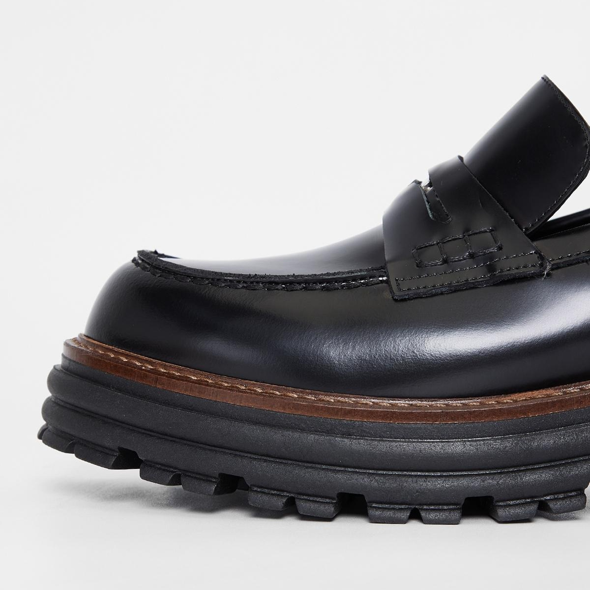 Valmenti Kadın Siyah Açma Hakiki Deri Loafer Ayakkabı