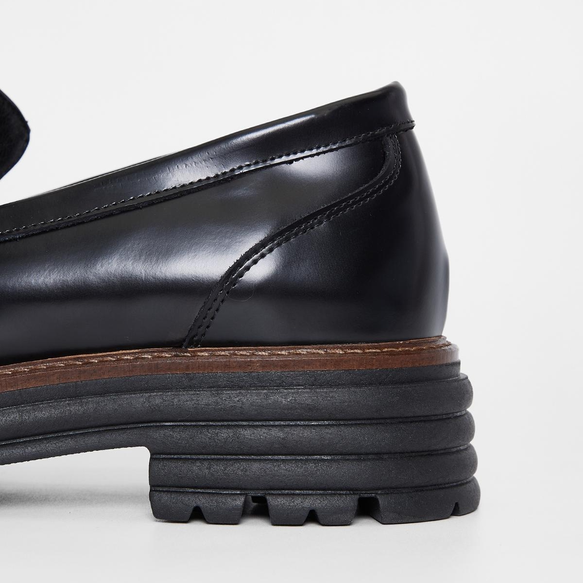 Valmenti Kadın Siyah Açma Hakiki Deri Loafer Ayakkabı