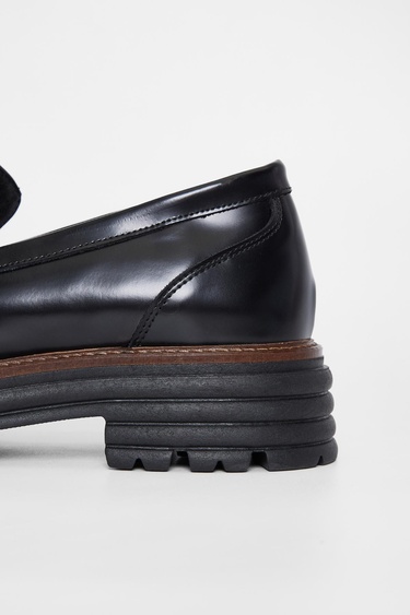  Valmenti Kadın Siyah Açma Hakiki Deri Loafer Ayakkabı