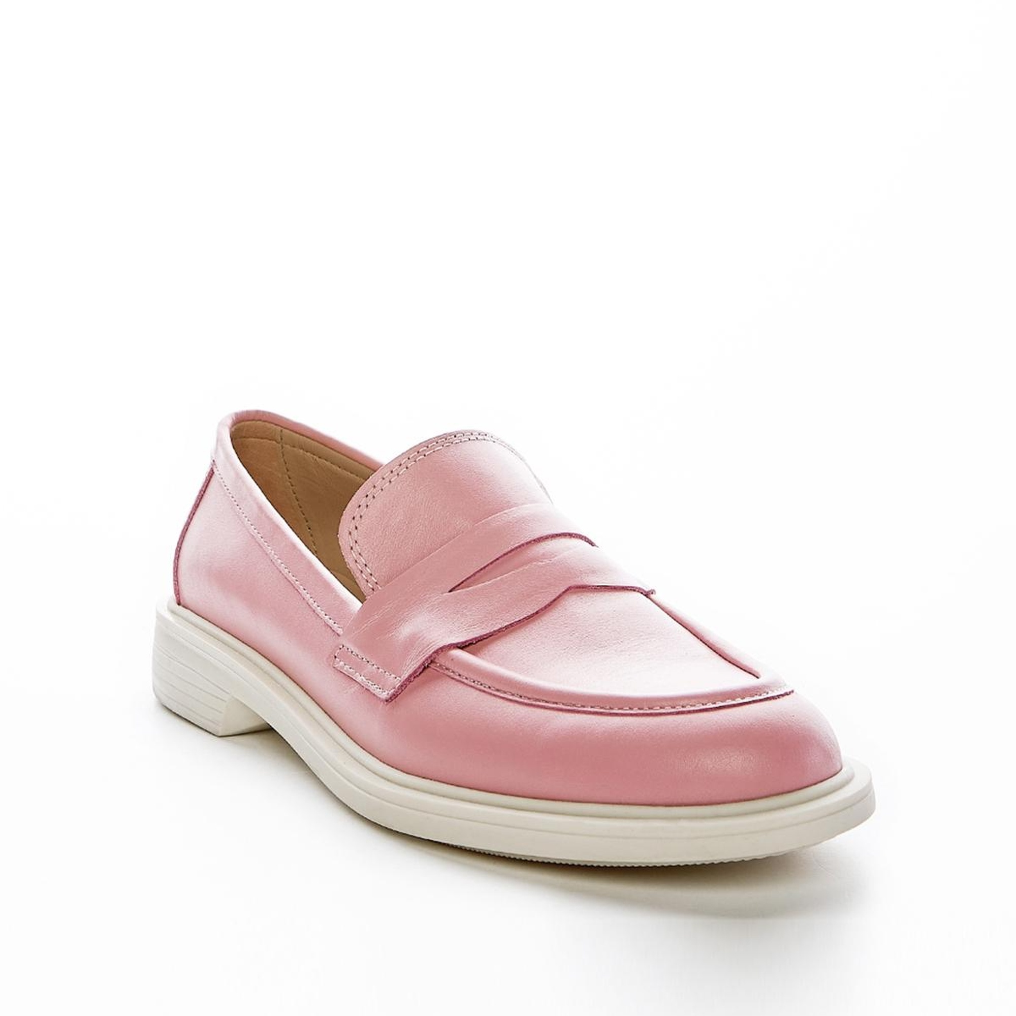 Valmenti Yolanda Kadın Pembe Hakiki Deri Loafer Ayakkabı