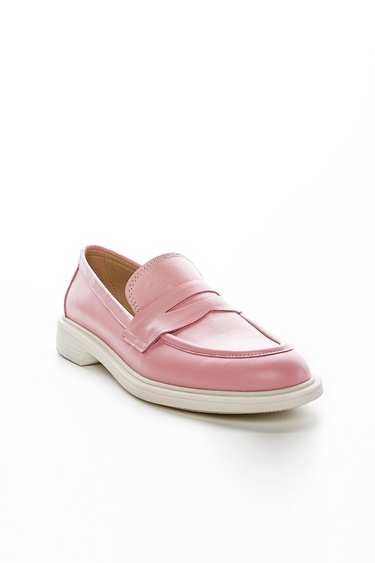  Valmenti Yolanda Kadın Pembe Hakiki Deri Loafer Ayakkabı