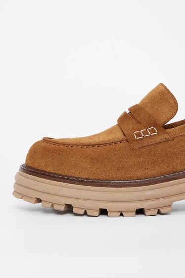  Valmenti Kadın Tütün Süet Hakiki Deri Loafer Ayakkabı