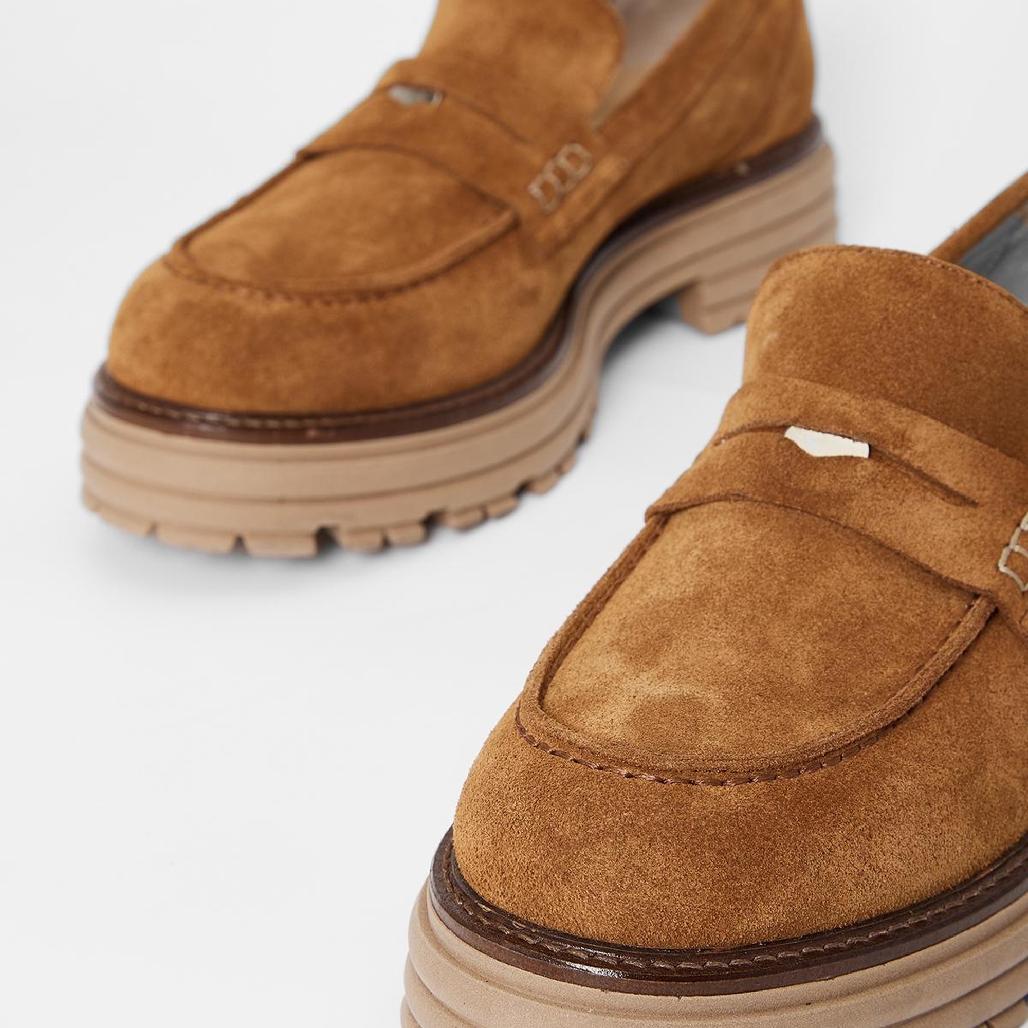 Valmenti Kadın Tütün Süet Hakiki Deri Loafer Ayakkabı