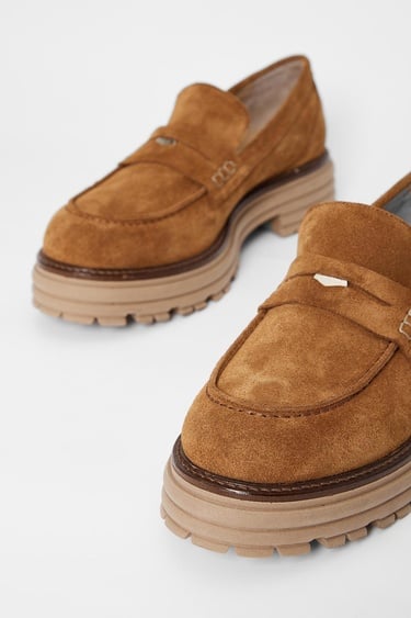  Valmenti Kadın Tütün Süet Hakiki Deri Loafer Ayakkabı