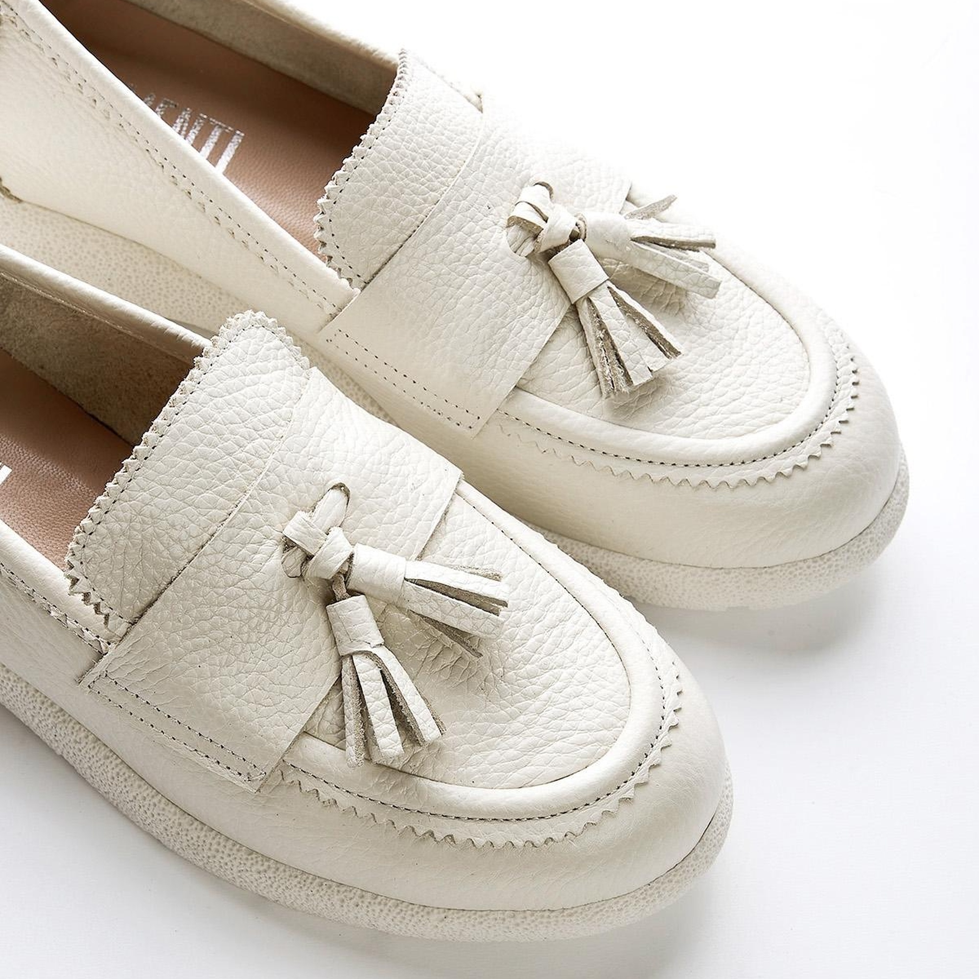 Valmenti Serena Kadın Bej Floter Hakiki Deri Loafer Ayakkabı