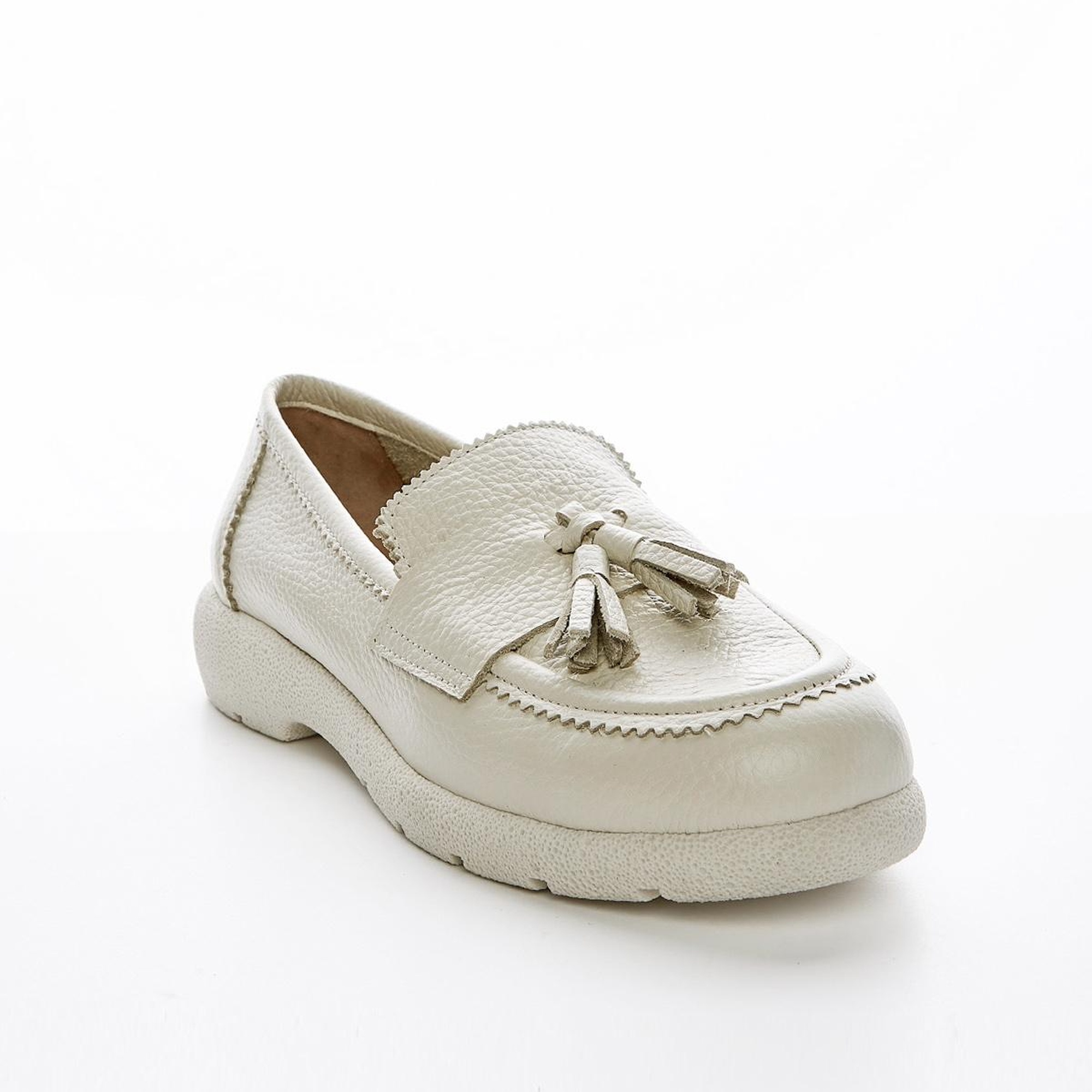 Valmenti Serena Kadın Bej Floter Hakiki Deri Loafer Ayakkabı