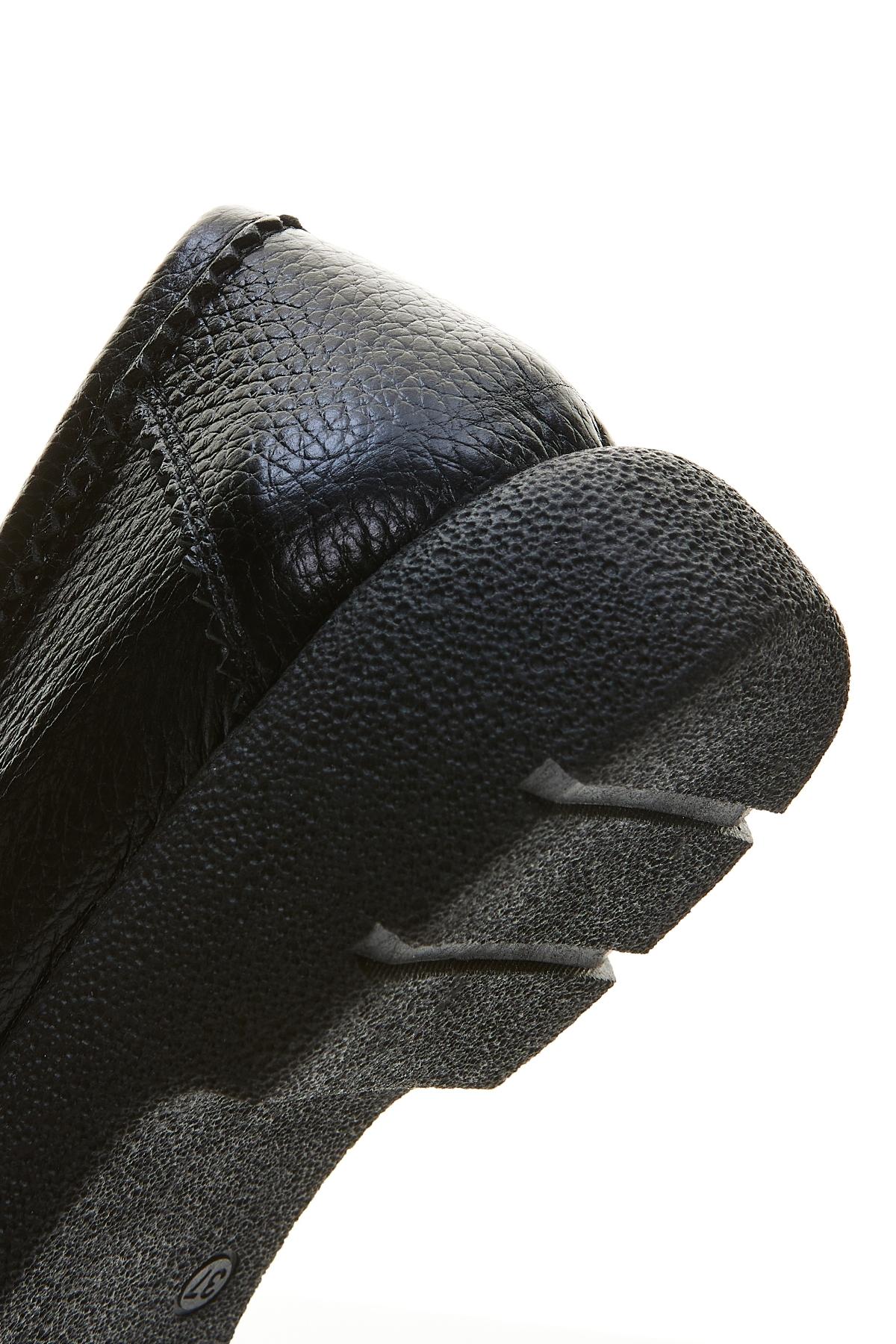  Valmenti Serena Kadın Siyah Floter Hakiki Deri Loafer Ayakkabı