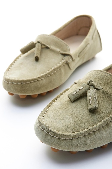  Valmenti Karen Kadın Avakado Süet Hakiki Deri Loafer Ayakkabı