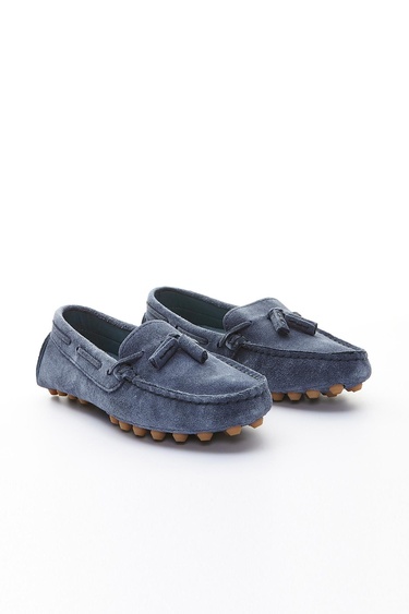  Valmenti Karen Kadın Jean Süet Hakiki Deri Loafer Ayakkabı