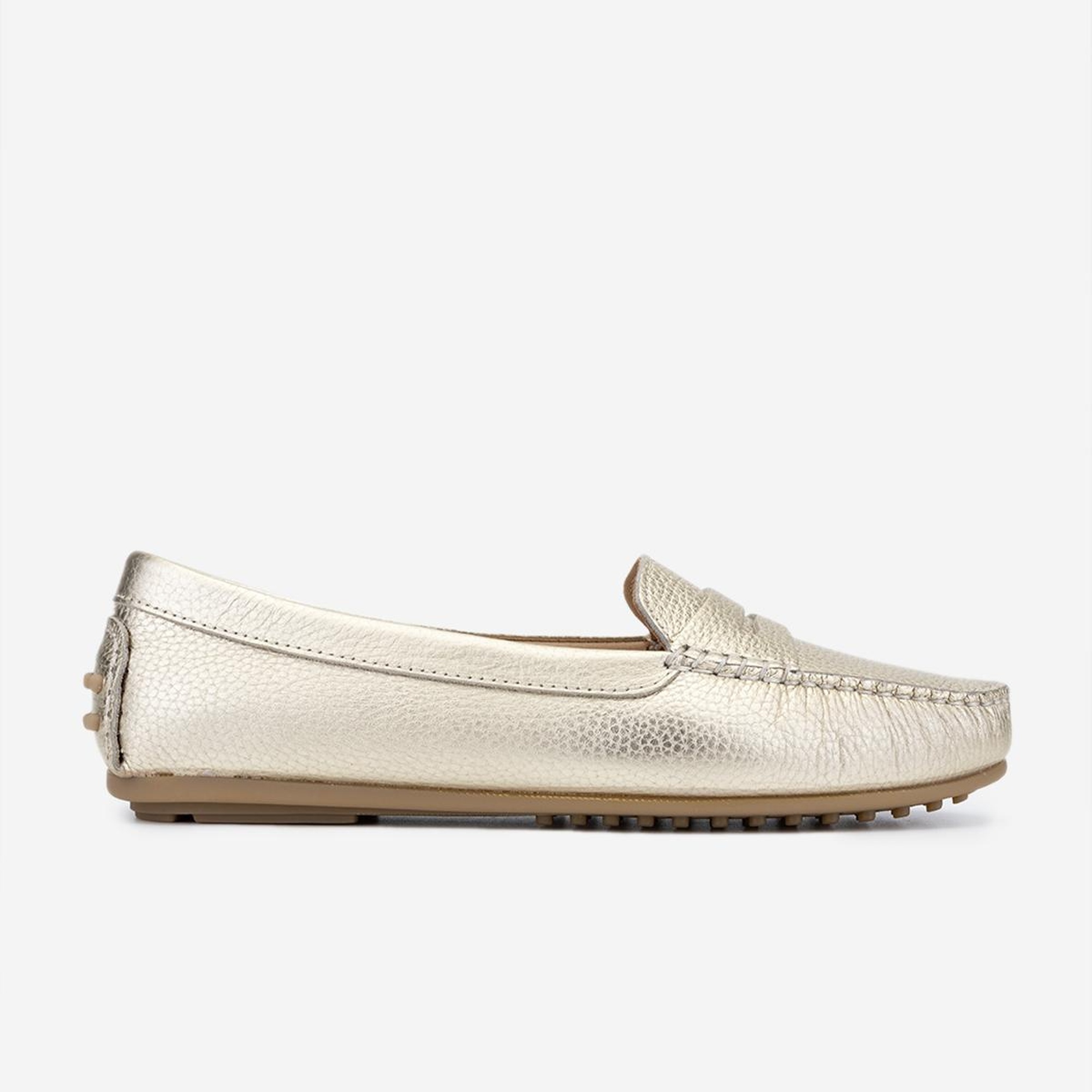 Valmenti Laisa Kadın Gold Floter Hakiki Deri Loafer Ayakkabı