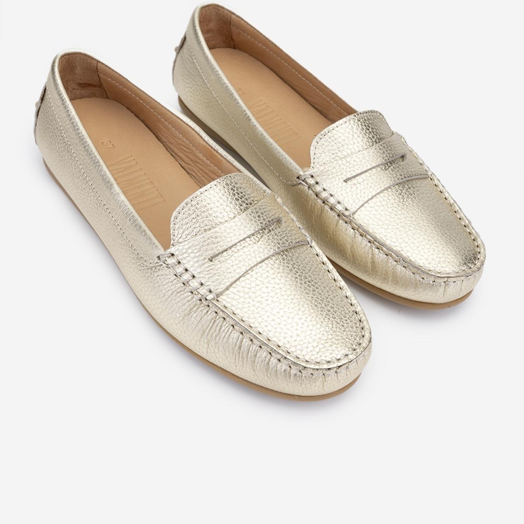 Valmenti Laisa Kadın Gold Floter Hakiki Deri Loafer Ayakkabı