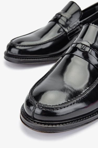  Valmenti Köln Erkek Siyah Açma Hakiki Deri Loafer Ayakkabı