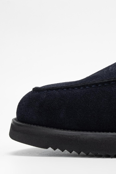  Valmenti Aurus Erkek Lacivert Süet Hakiki Deri Loafer Ayakkabı