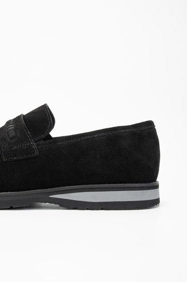  Valmenti Mera Erkek Siyah Süet Hakiki Deri Loafer Ayakkabı