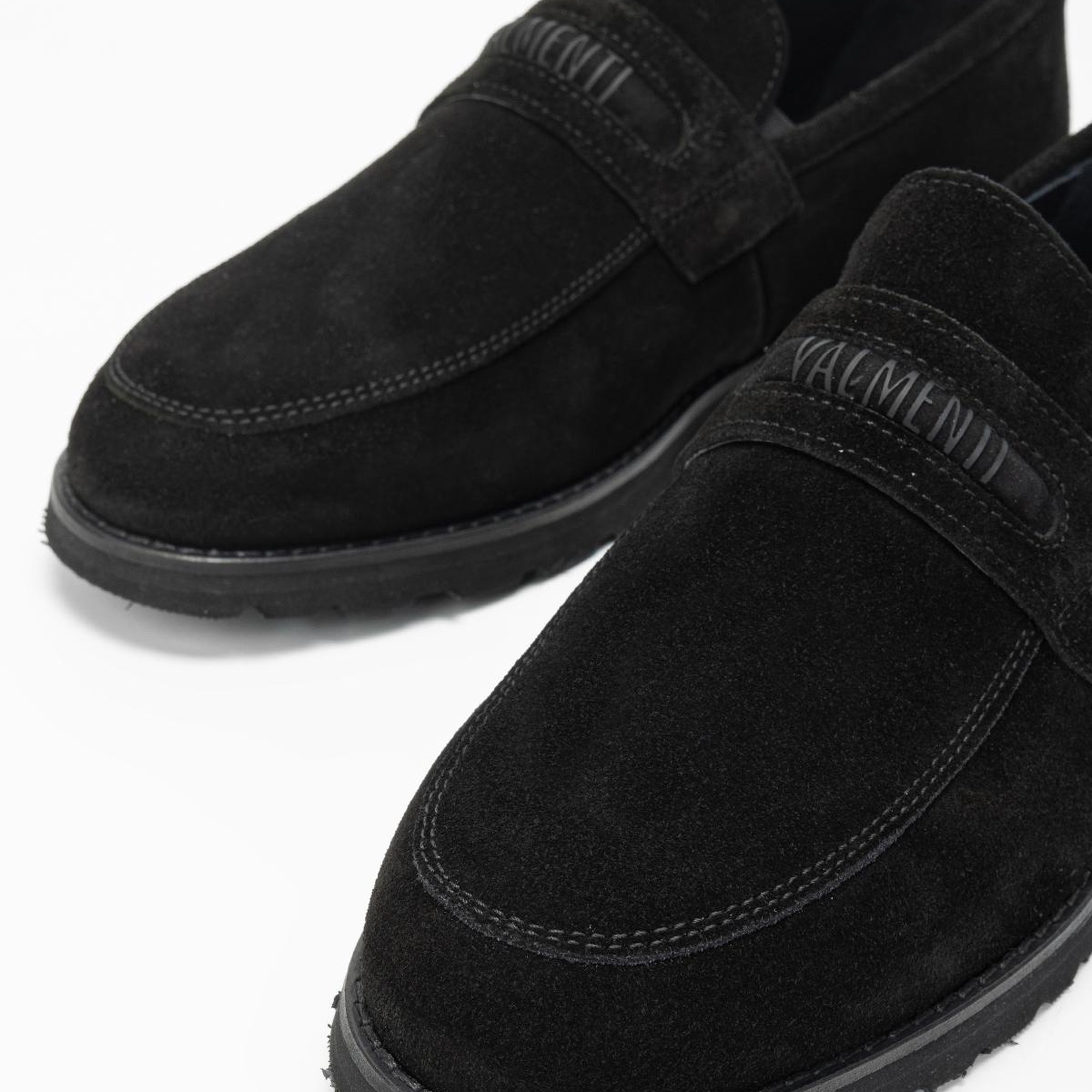 Valmenti Mera Erkek Siyah Süet Hakiki Deri Loafer Ayakkabı