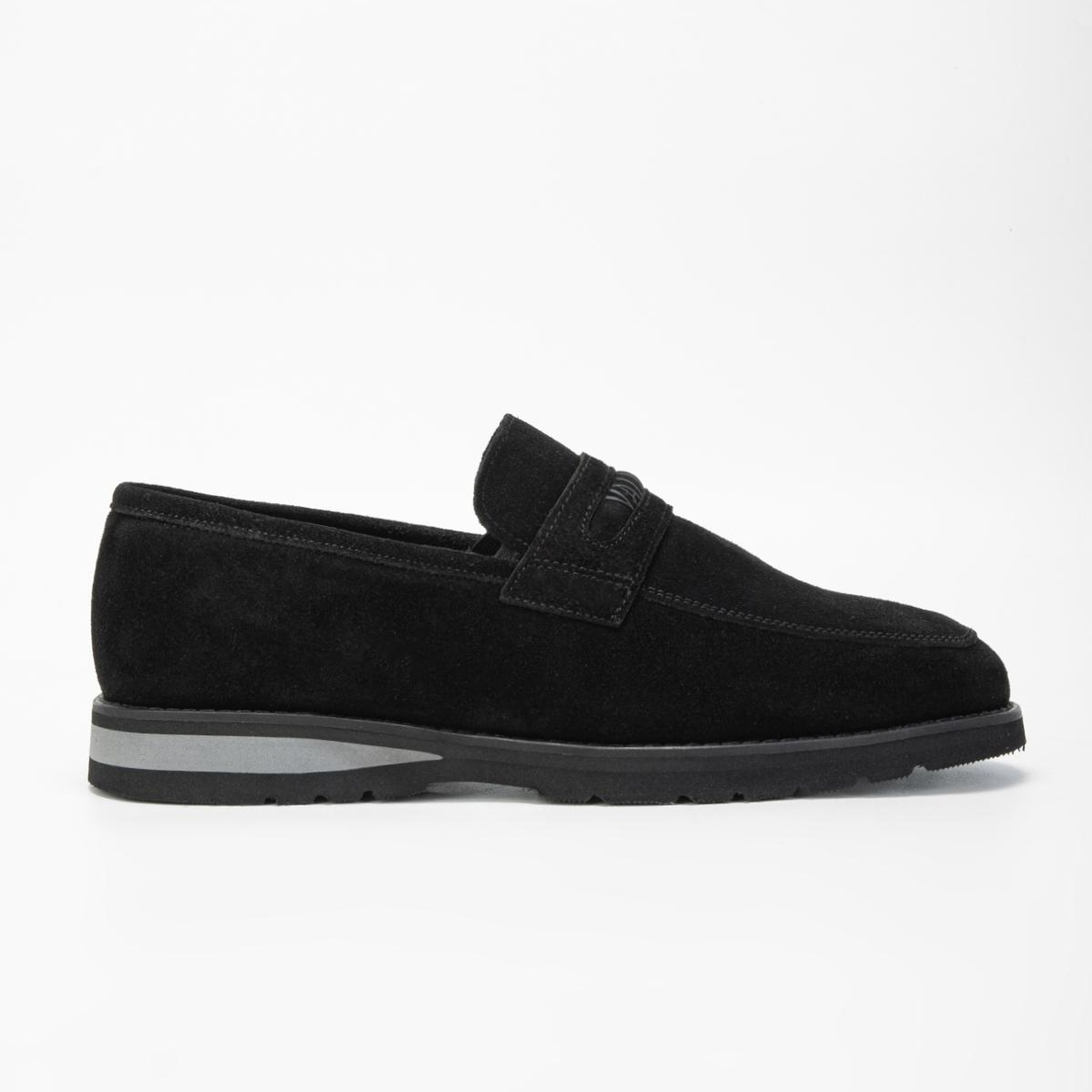 Valmenti Mera Erkek Siyah Süet Hakiki Deri Loafer Ayakkabı