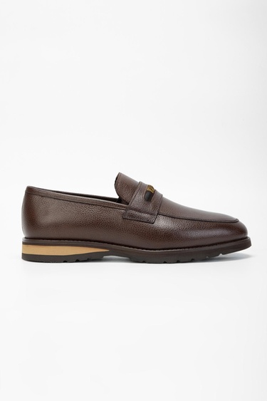  Valmenti Mera Erkek Kahve DR Hakiki Deri Loafer Ayakkabı