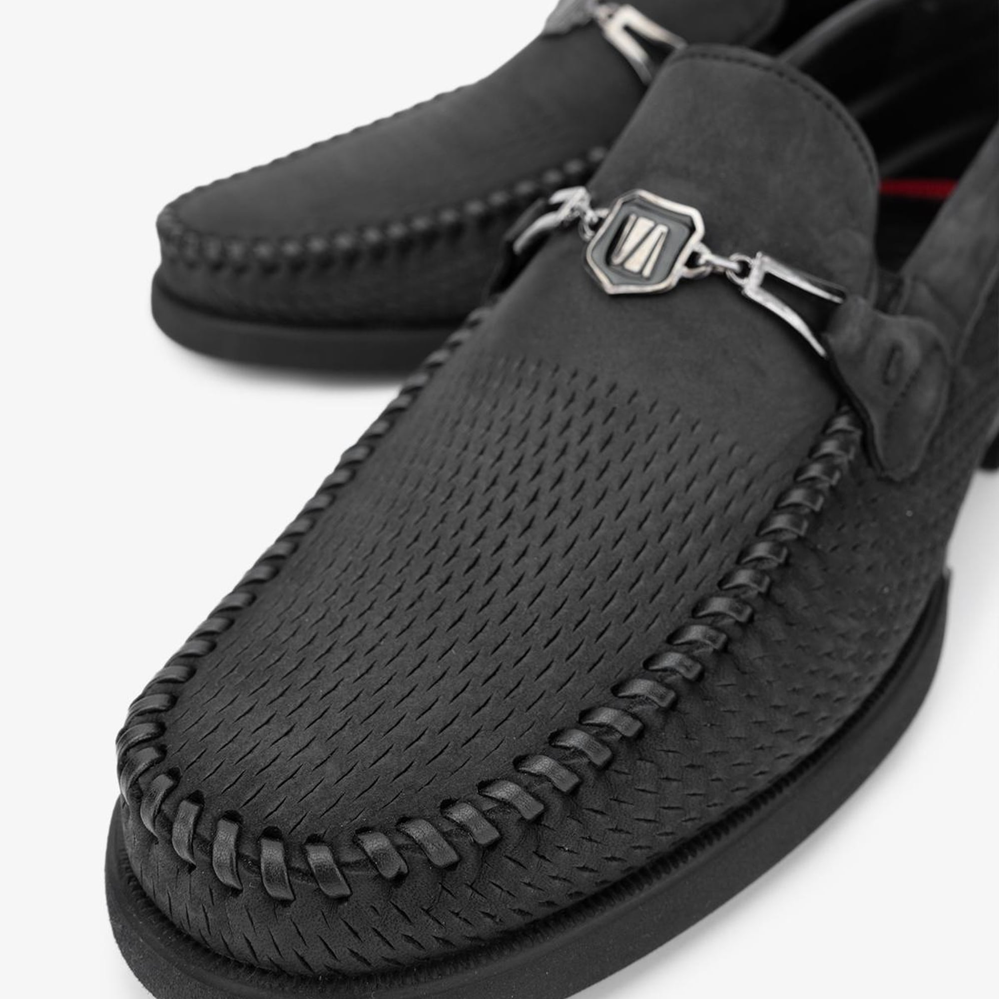 Valmenti Ester Erkek Siyah Nubuk Hakiki Deri Loafer Ayakkabı