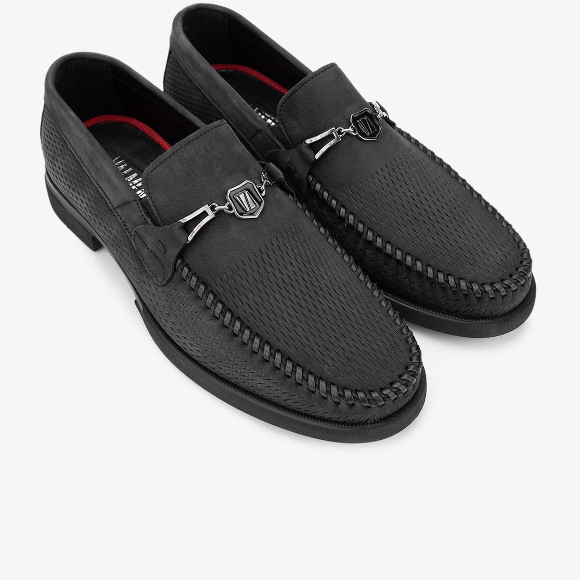 Valmenti Ester Erkek Siyah Nubuk Hakiki Deri Loafer Ayakkabı