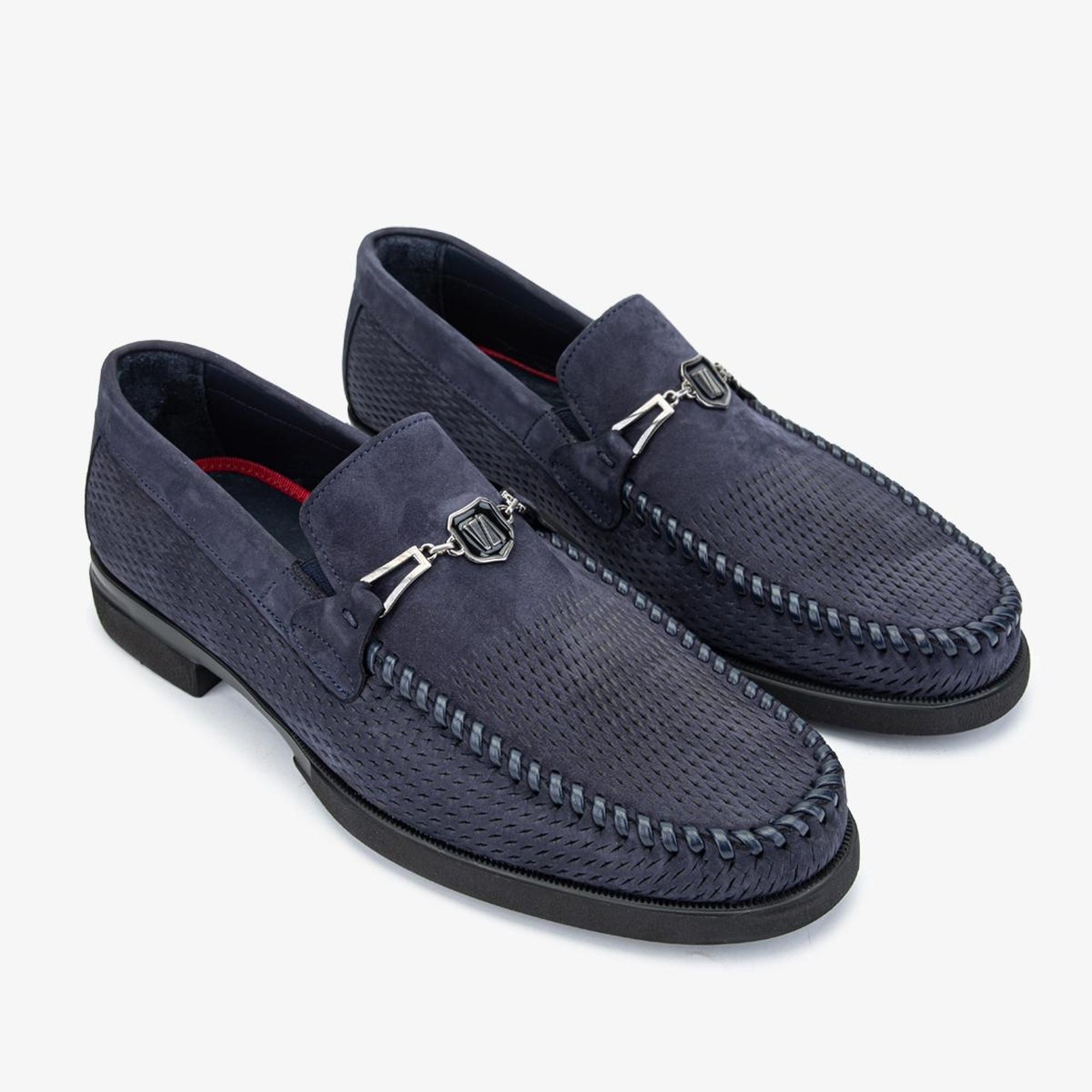 Valmenti Ester Erkek Lacivert Nubuk Hakiki Deri Loafer Ayakkabı