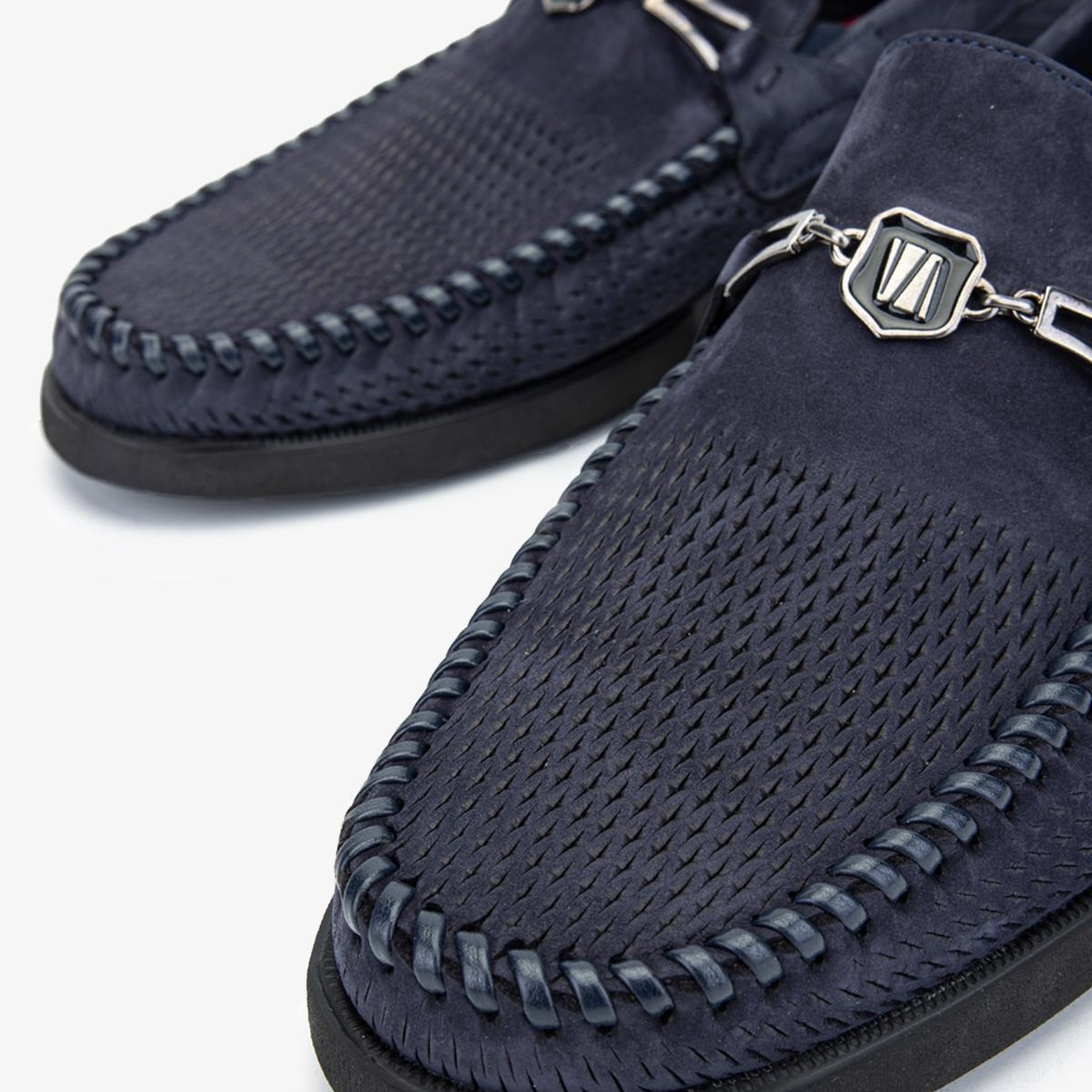 Valmenti Ester Erkek Lacivert Nubuk Hakiki Deri Loafer Ayakkabı