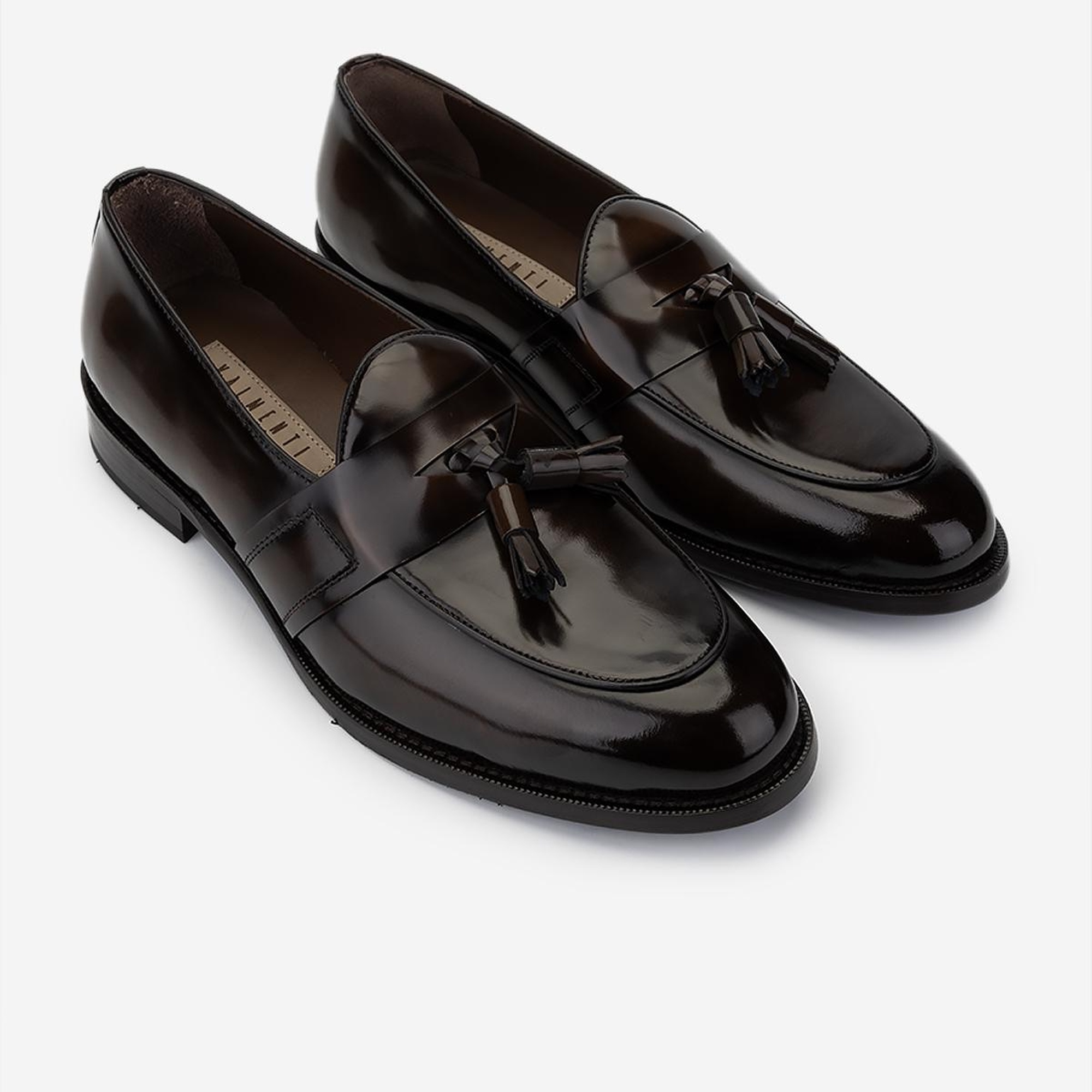 Valmenti Erkek Hakiki Deri Kahverengi Loafer Ayakkabı