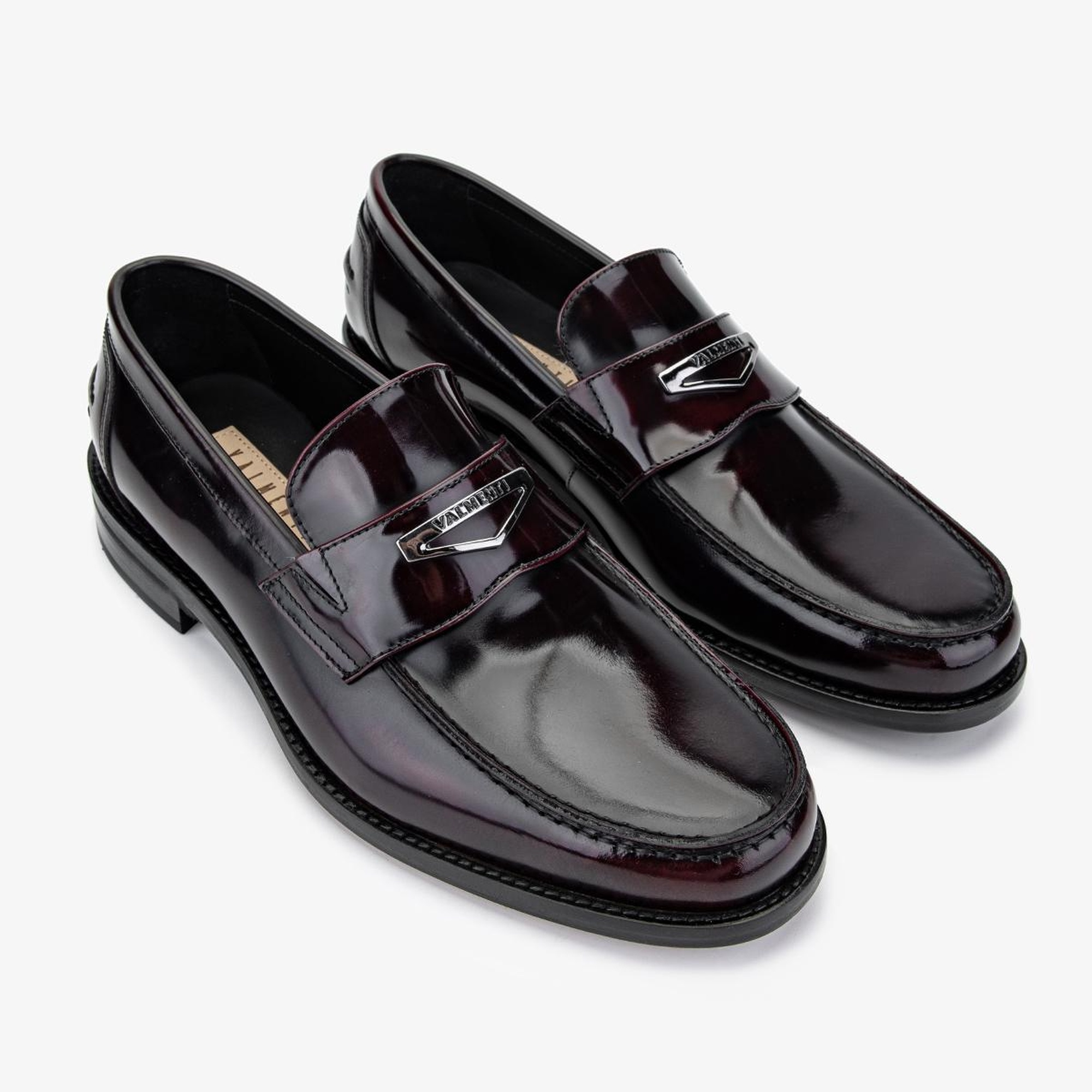 Valmenti Erkek Hakiki Deri Bordo Loafer Ayakkabı