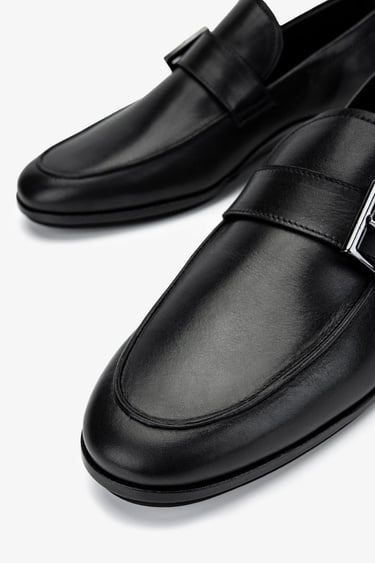  Valmenti Erkek Hakiki Deri Siyah Loafer Ayakkabı