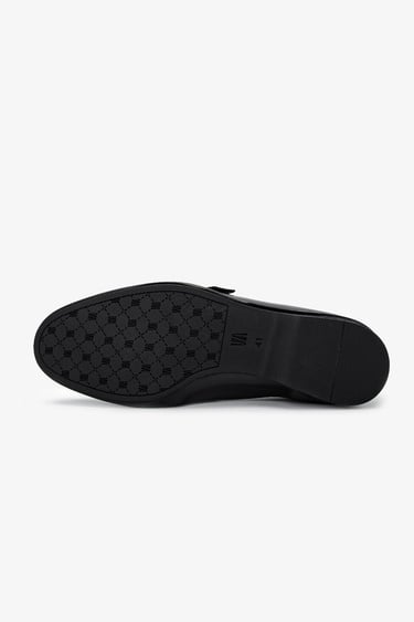  Valmenti Erkek Hakiki Deri Siyah Loafer Ayakkabı