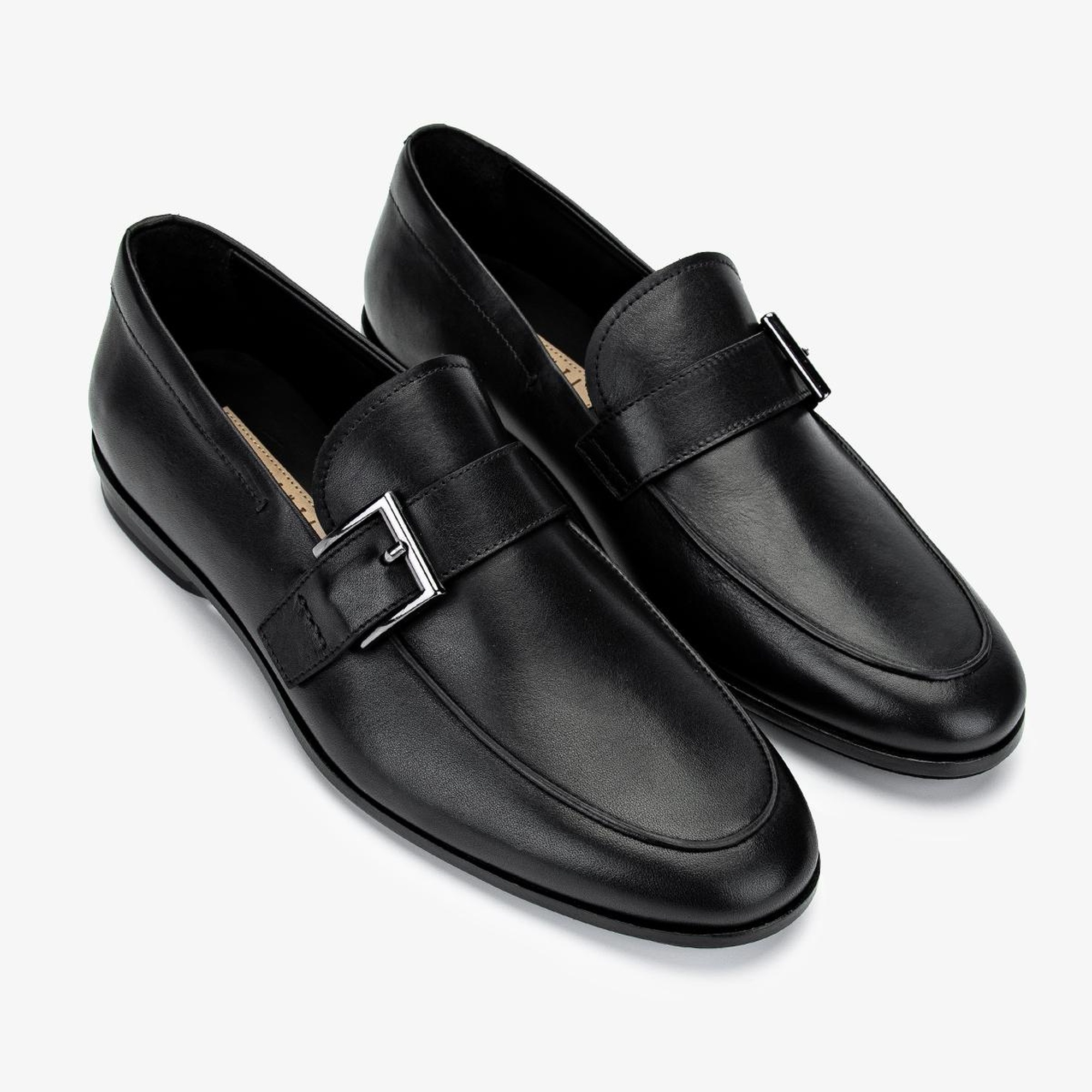 Valmenti Erkek Hakiki Deri Siyah Loafer Ayakkabı