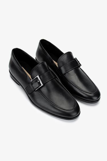  Valmenti Erkek Hakiki Deri Siyah Loafer Ayakkabı