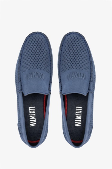  Valmenti Abriana Erkek Kot Mavi Nbk Hakiki Deri Loafer Ayakkabı