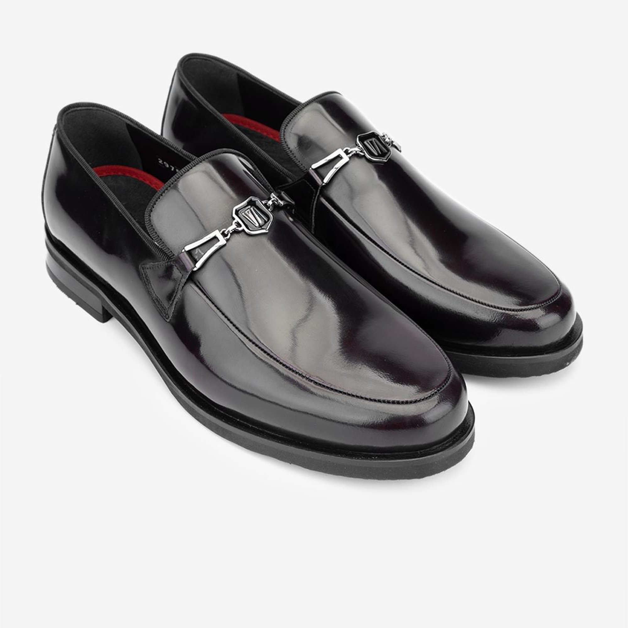 Valmenti Erkek Hakiki Deri Bordo Loafer Ayakkabı