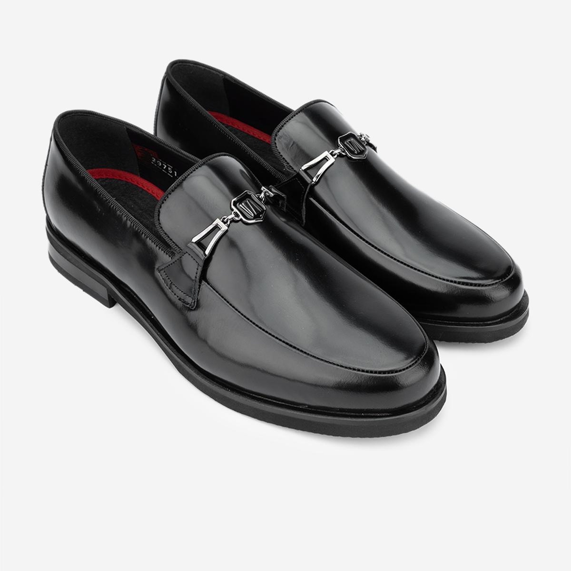 Valmenti Erkek Hakiki Deri Siyah Açma Loafer Ayakkabı