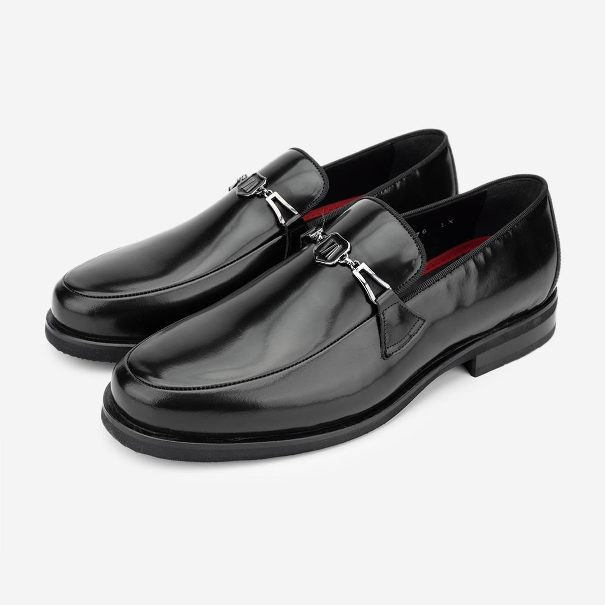 Valmenti Erkek Hakiki Deri Siyah Açma Loafer Ayakkabı