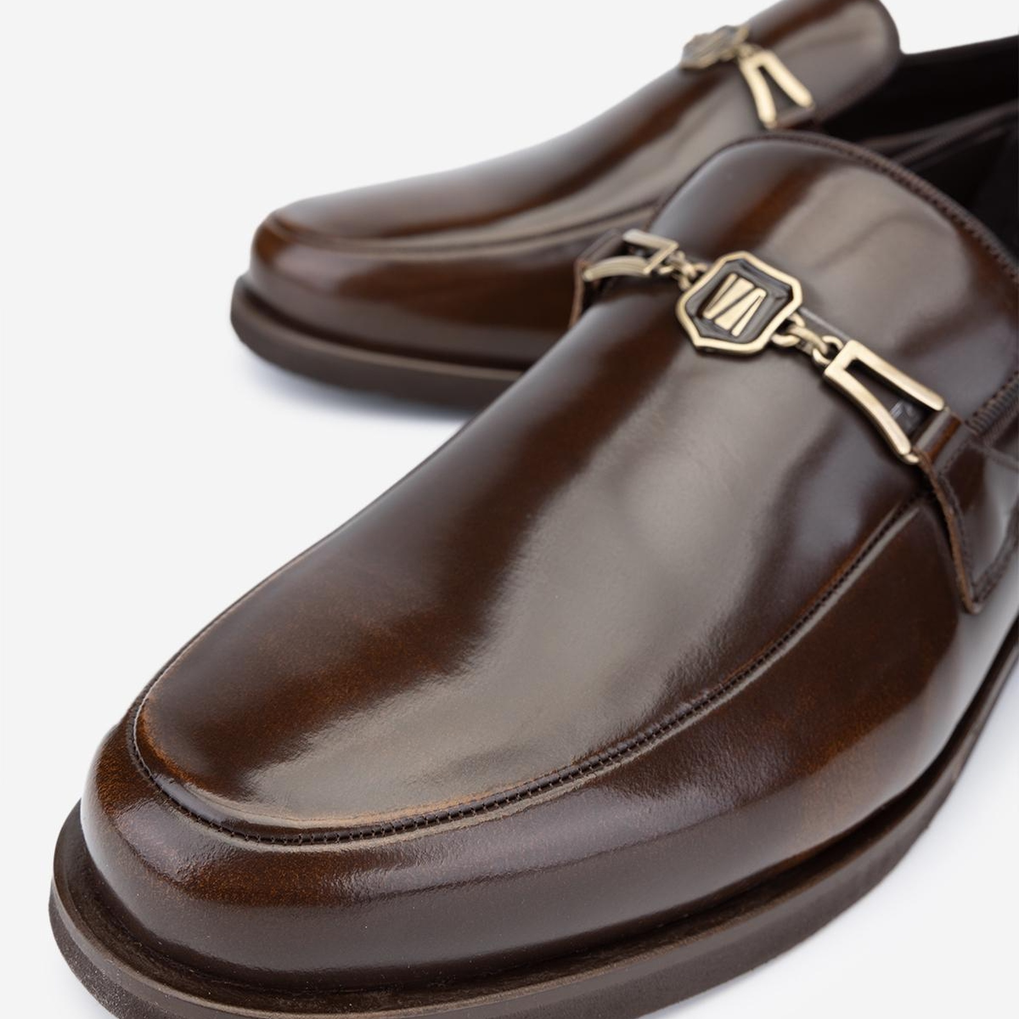 Valmenti Erkek Hakiki Deri Taba Loafer Ayakkabı