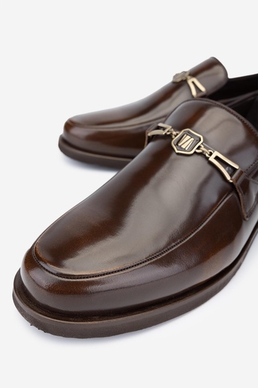  Valmenti Erkek Hakiki Deri Taba Loafer Ayakkabı