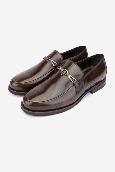  Valmenti Erkek Hakiki Deri Taba Loafer Ayakkabı