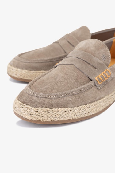  Valmenti Erkek Vizon Süet Hakiki Deri Loafer Ayakkabı