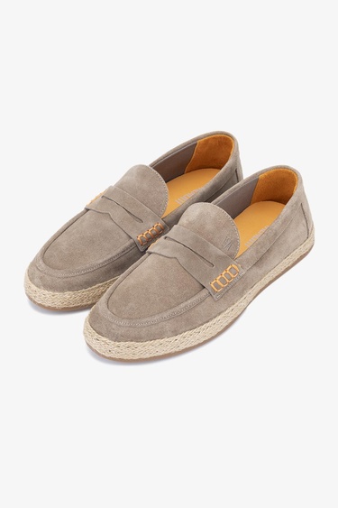  Valmenti Erkek Vizon Süet Hakiki Deri Loafer Ayakkabı