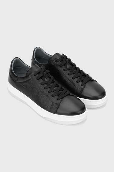  Valmenti Alioth Erkek Siyah Floter Hakiki Deri Sneakers & Spor Ayakkabı