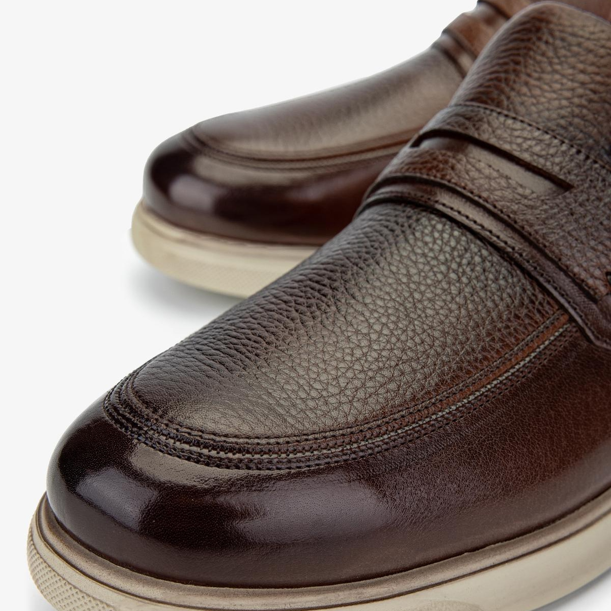 Valmenti Erkek Hakiki Deri Taba Loafer Ayakkabı