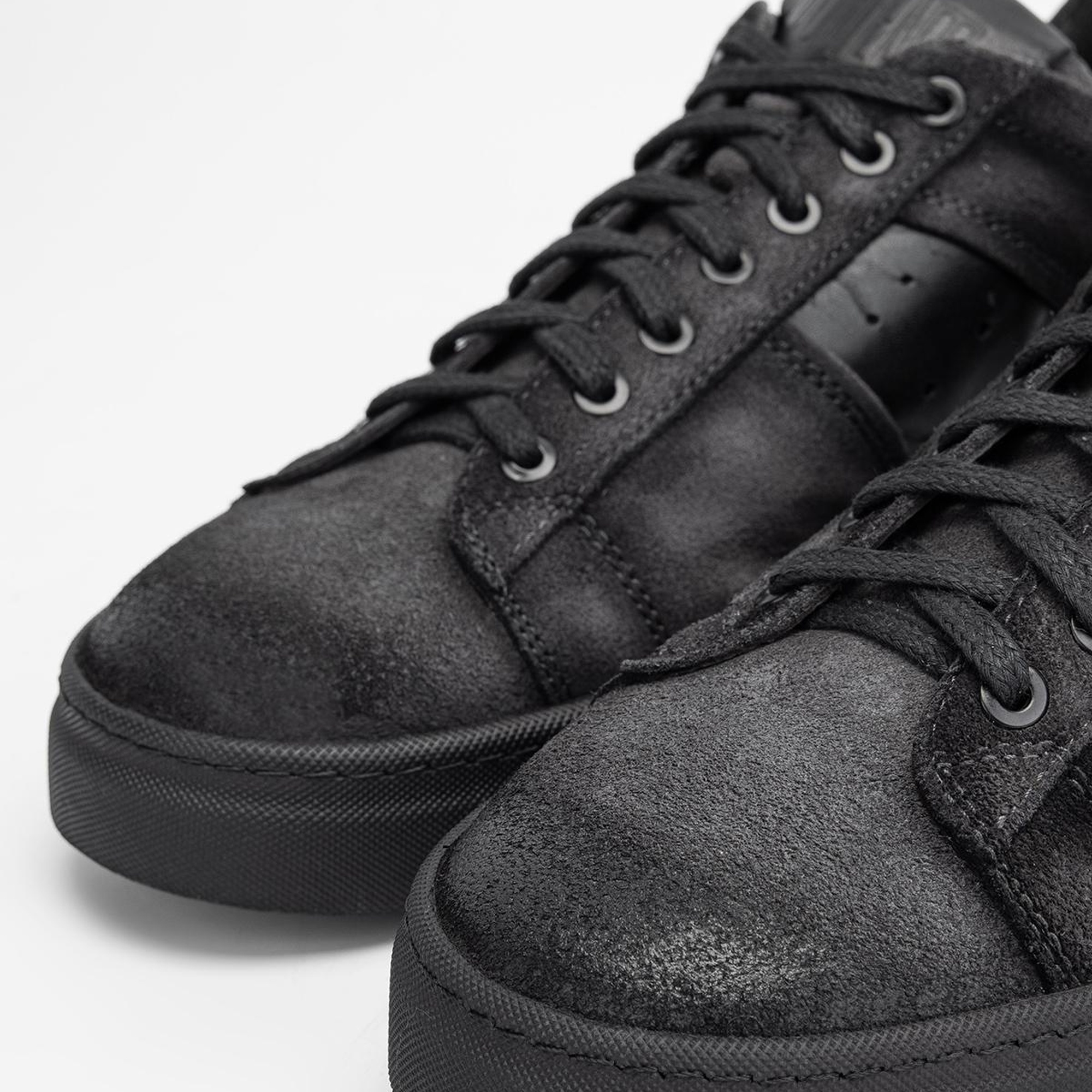 Valmenti Erkek Siyah grft Hakiki Deri Sneakers & Spor Ayakkabı