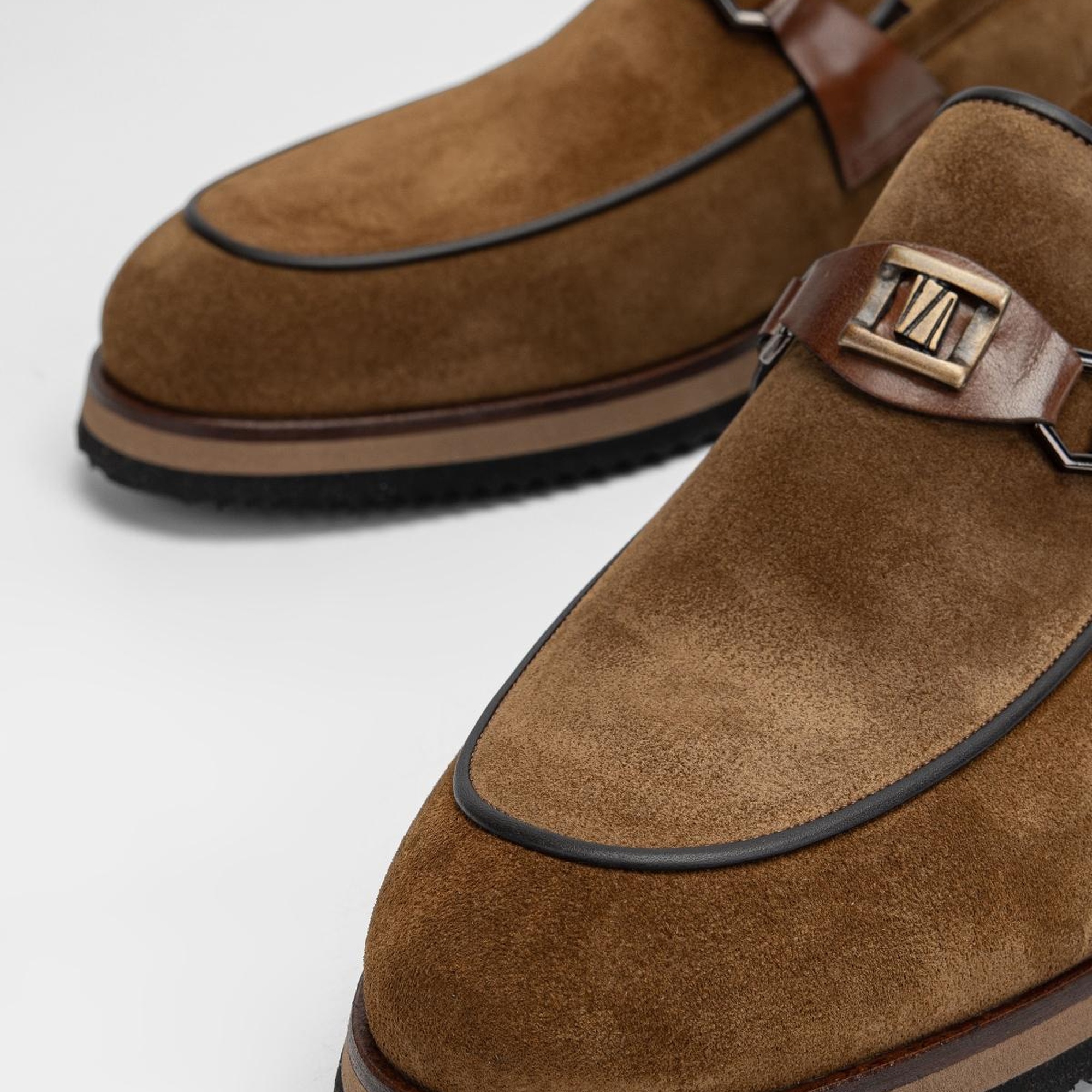 Valmenti Erkek Tütün Süet Hakiki Deri Loafer Ayakkabı