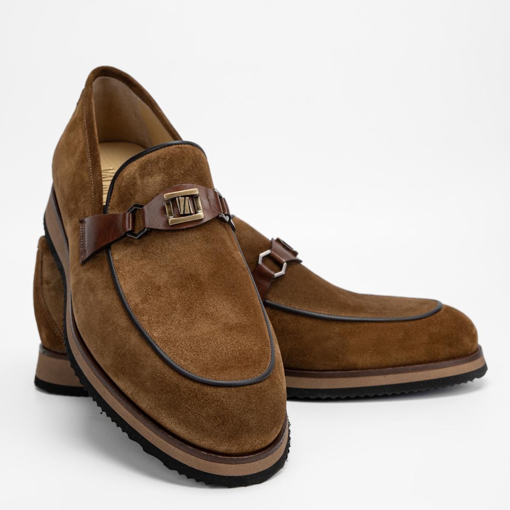 Valmenti Erkek Tütün Süet Hakiki Deri Loafer Ayakkabı