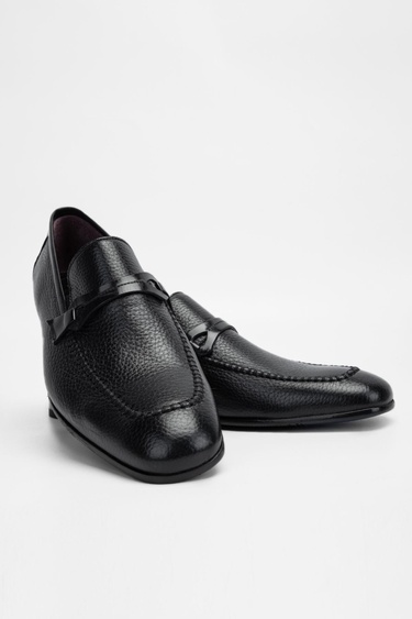  Valmenti Erkek Siyah gyk Hakiki Deri Loafer Ayakkabı