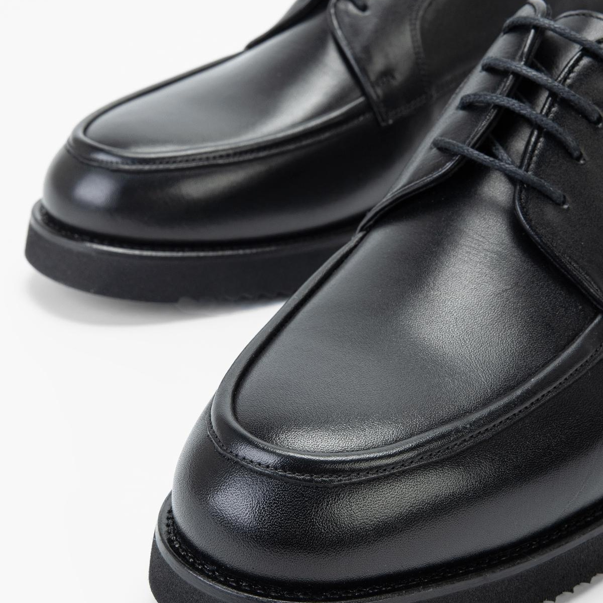 Valmenti Erkek Siyah Hakiki Deri Casual Ayakkabı